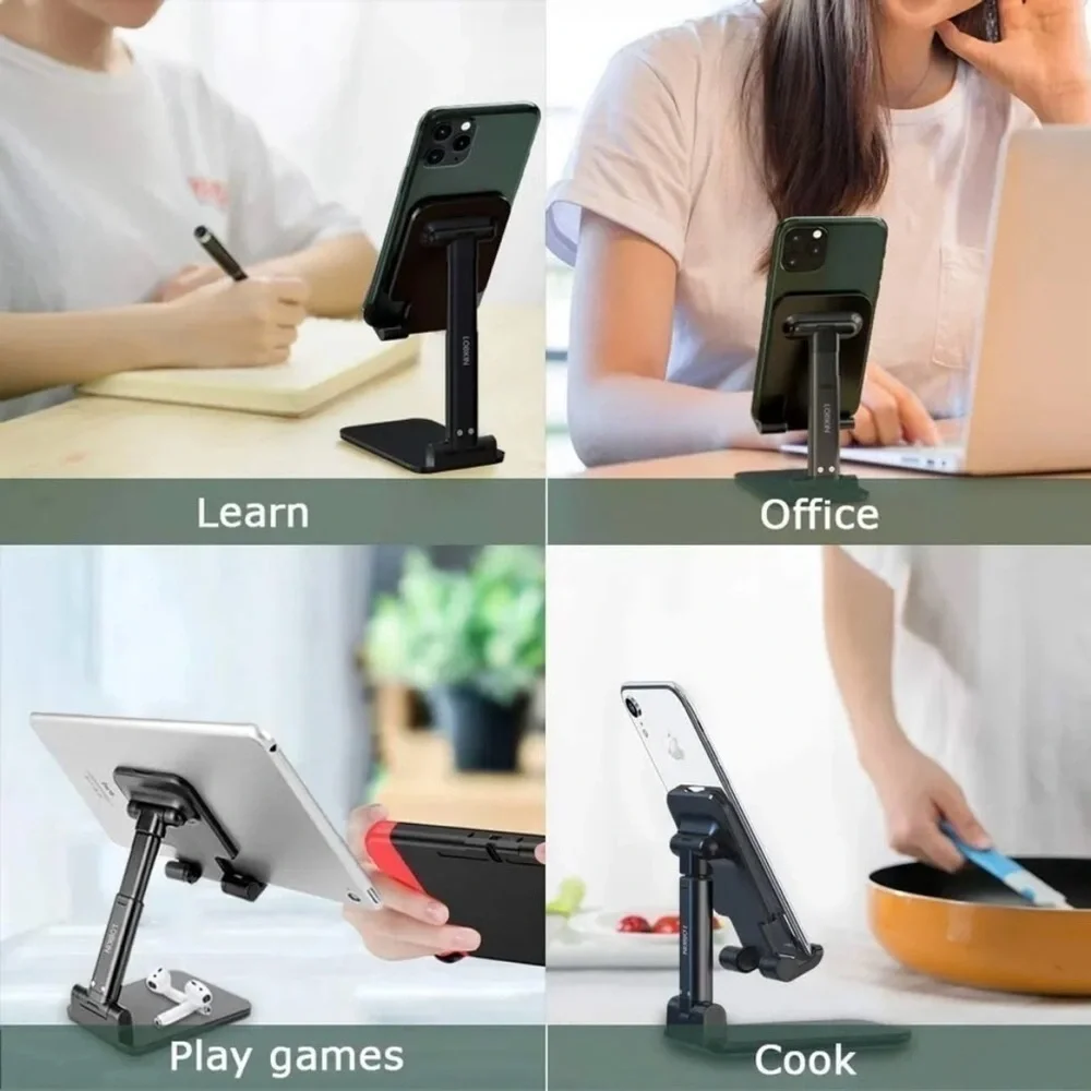 Phone Stand Foldable Portable Adjustable Tablet Cell Phone Holder Charging Dock